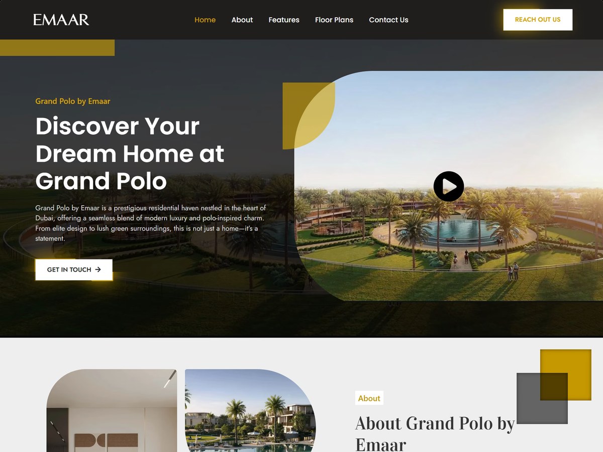 Luxury real estate landing page with lead automation
