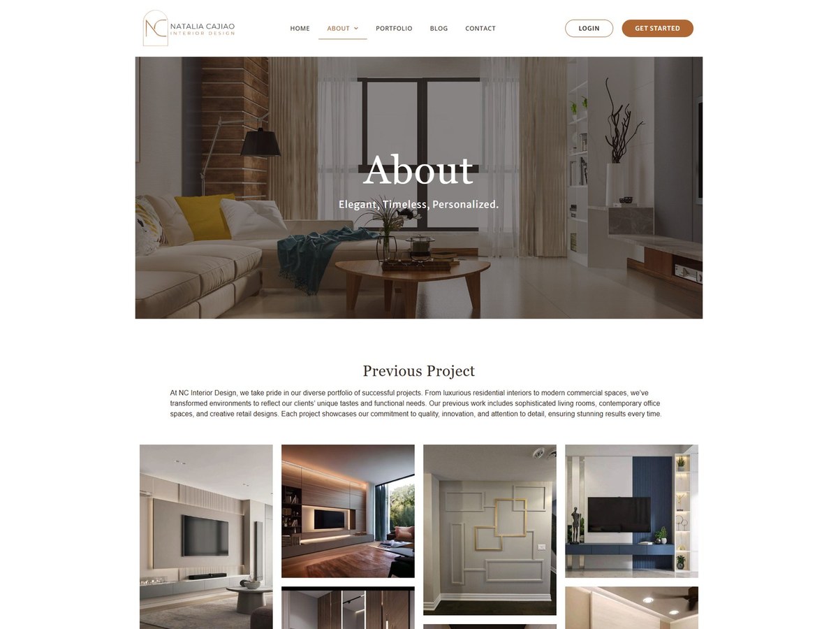 Custom website development with interactive UI